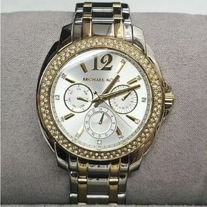 Michael Kors  Women's Cameron Two Tone Stainless Steel Chronograph Watch MK5693